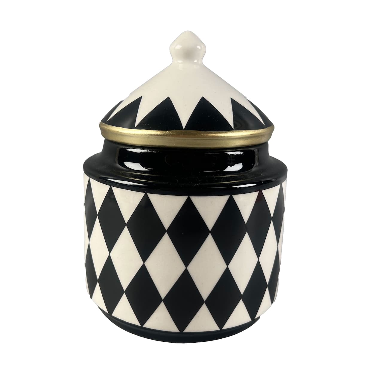 Black & White Diamond Ceramic Canister by Ashland®